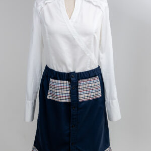 spódnica granatowa klasyka i urocza kratka