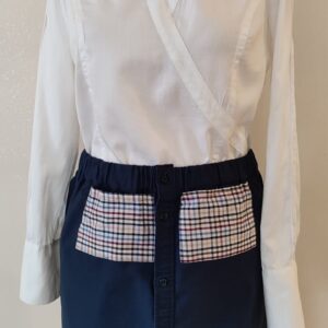 spódnica granatowa klasyka i urocza kratka