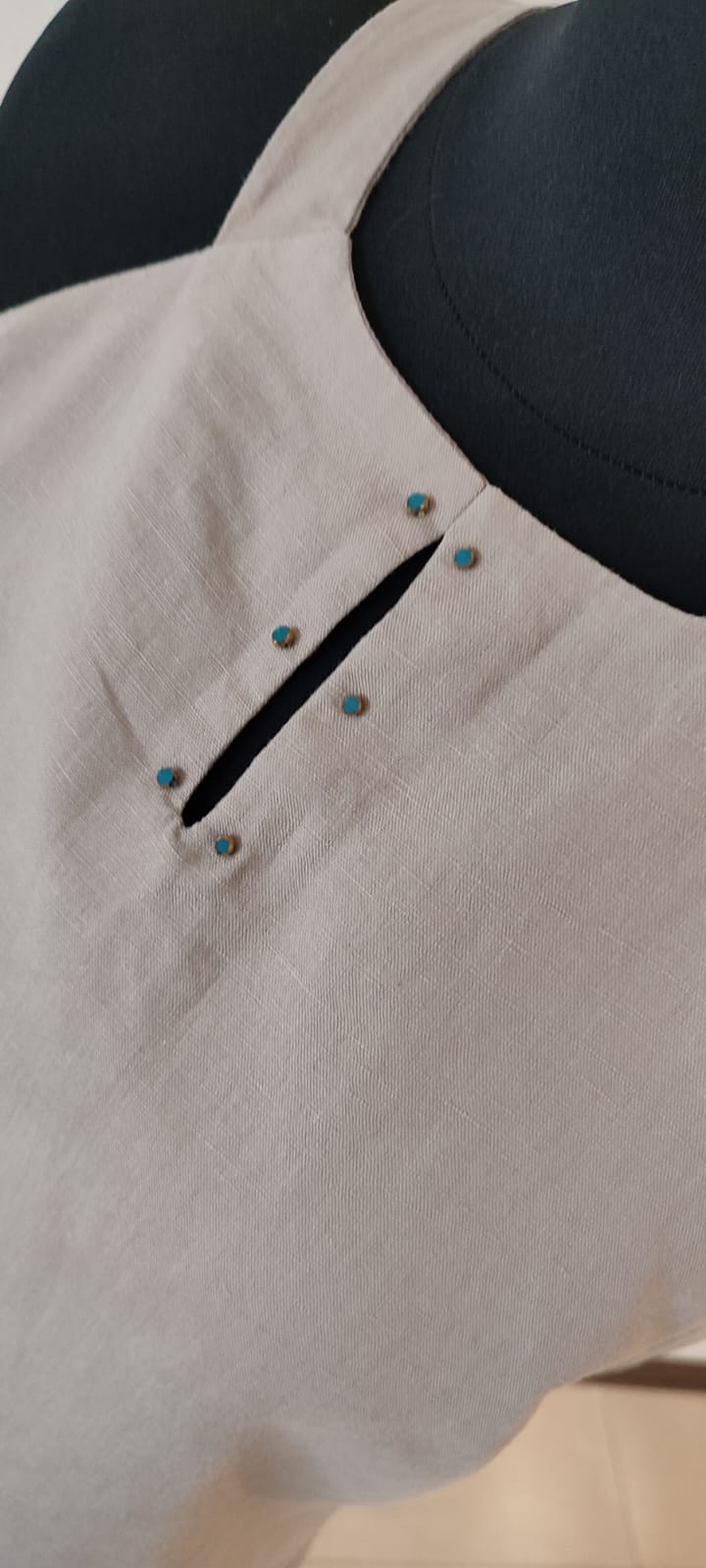 sukienka lniana w kolorze cappuccino sukienka lniana w kolorze cappuccino