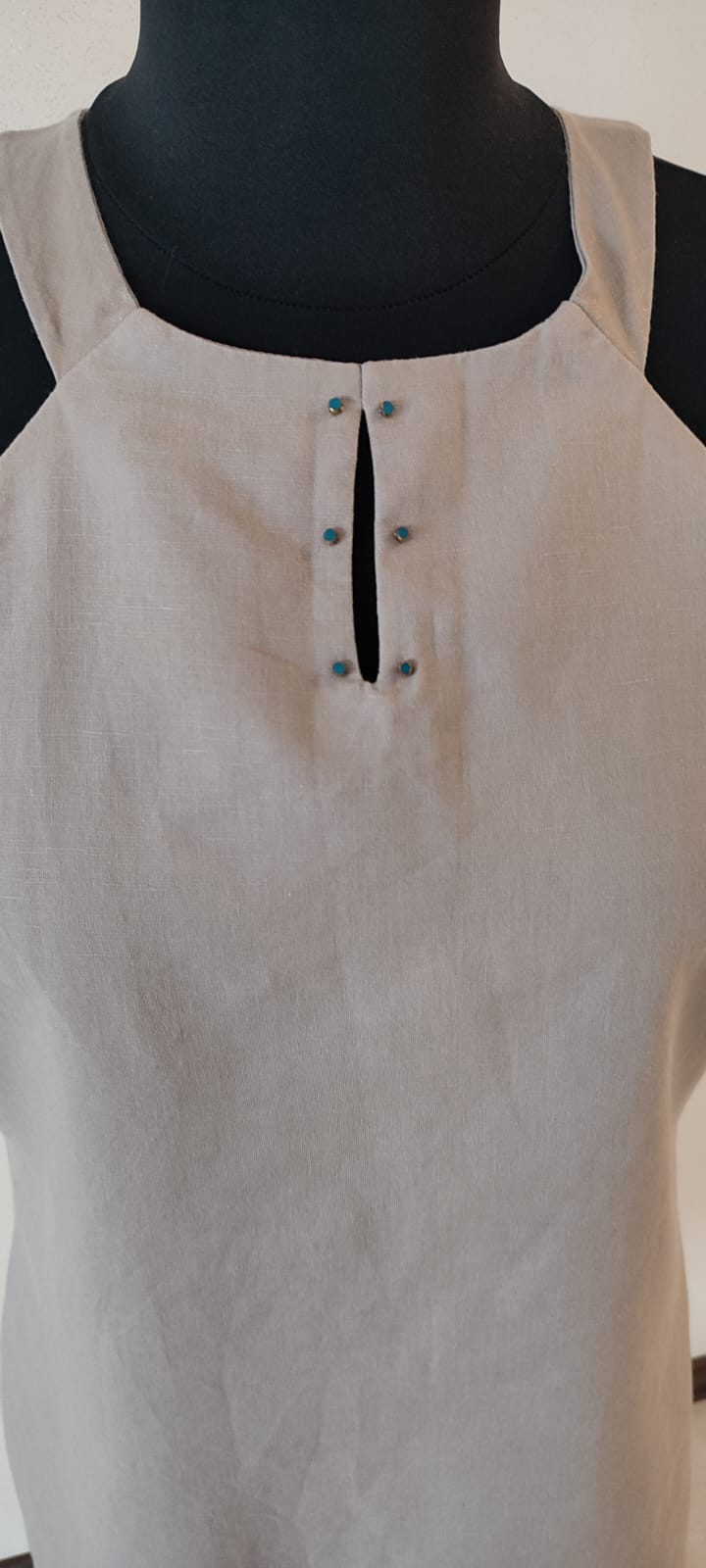 sukienka lniana w kolorze cappuccino sukienka lniana w kolorze cappuccino