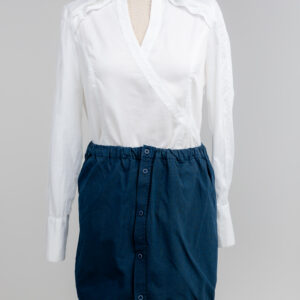 spódnica rozpinana z beżową koronką