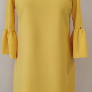 sukienka słoneczna z artystycznymi guzikami